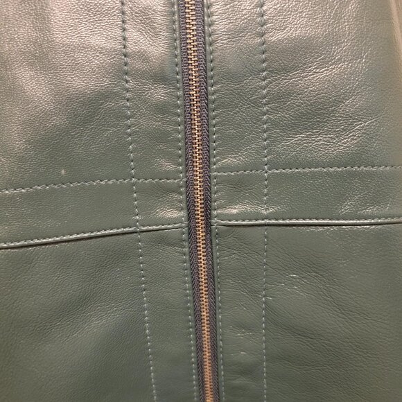 Classic Design Pendleton Sheep Leather Jacket Forest Green Size Small - Picture 6 of 12